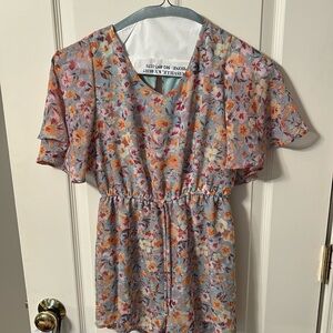 Girls floral romper